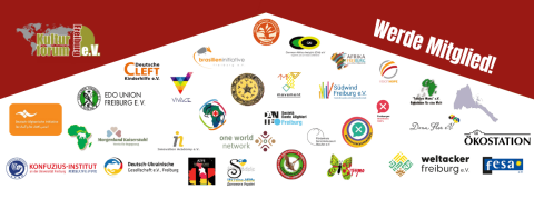 31 Mitgliedsvereine im Kulturforum Freiburg e.v. unter einem roten Dach
