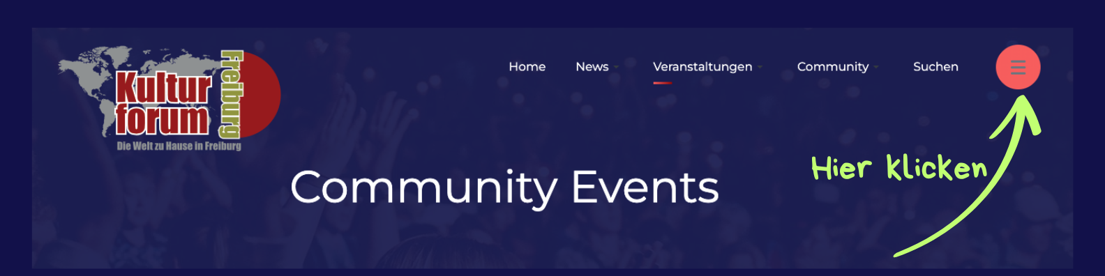 Community Events - hier klicken
