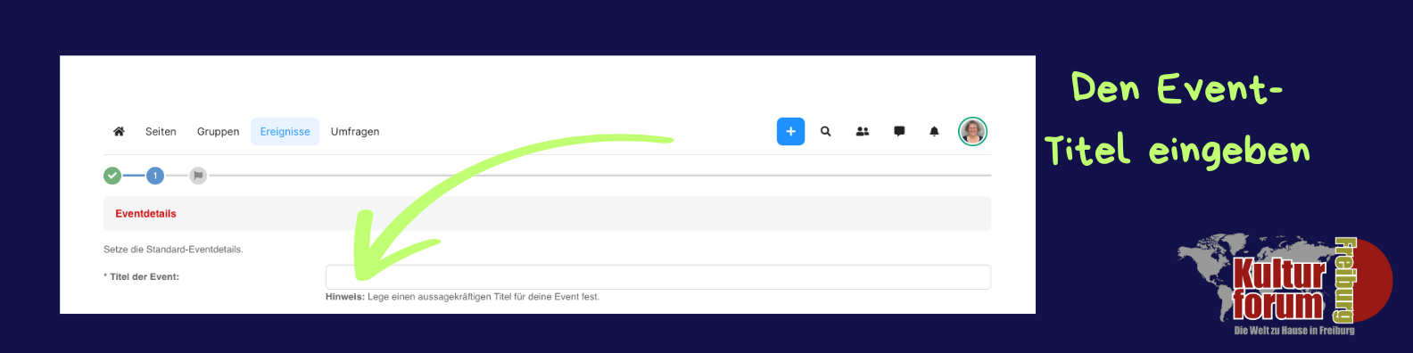 Veranstaltung auswählen